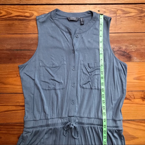 Lisa Rinna Collection Soft Gray Stretch Jumpsuit, EUC, M - Picture 9 of 16